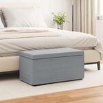 vidaXL Tabouret Gris clair 81 x 41 x 40 cm Tissu et bois stratifié