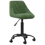 vidaXL Chaise de bureau Vert foncé Velours