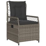vidaXL Lot de 7 pièces de salle à manger de jardin en poly rattan gris