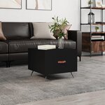 vidaXL Table basse Noir 50x50x40 cm Bois d'ingénierie