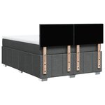 vidaXL Sommier à lattes de lit avec matelas Gris foncé 160x200cm Tissu