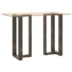 vidaXL Pieds de table de bar en forme de T  2 pièces  noir  40 x 35 x (90-91) cm  acier