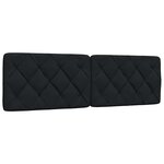 vidaXL Cadre de lit avec LED sans matelas noir 160x200 cm tissu