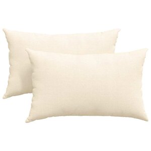 vidaXL Coussins de canapé 2 Pièces Crème 50 x 30 cm