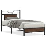 vidaXL Cadre de lit sans matelas chêne marron 75x190cm bois ingénierie