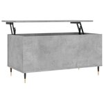 vidaXL Table basse Gris béton 90x44 5x45 cm Bois d'ingénierie