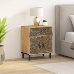 vidaXL Table de chevet 50x33x60 cm bois de manguier massif