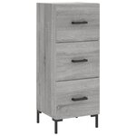 vidaXL Buffet haut Sonoma gris 34 5x34x180 cm Bois d'ingénierie