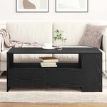 Table basse en chêne noir 102x55x43 5 cm en bois reconstitué