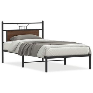 vidaXL Cadre de lit sans matelas chêne marron 100x200 cm