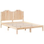 vidaXL Cadre de lit extra long sans matelas 140x220 cm bois massif