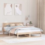 vidaXL Cadre de lit Marron 160 x 200 cm Bois de pin massif