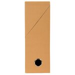 Boîte de classement carton toilé exacompta dos 9 cm  havane - lot de 5