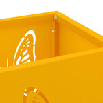 vidaXL Porte-parapluie Moutarde 15 5 x 15 5 x 49 cm Métal