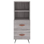 vidaXL Buffet haut Sonoma gris 34 5x34x180 cm Bois d'ingénierie