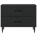 vidaXL Cabinet de chevet Noir 62 x 34 5 x 47 5 cm Bois d'ingénierie