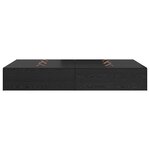 Cadre de lit de rangement vidaXL Noir Chêne 120x200 cm