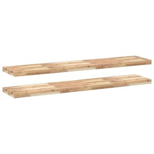 vidaXL Étagères flottantes 2 Pièces 140x30x4 cm acacia massif non traité