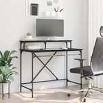 vidaXL Bureau Chêne noir 100 x 50 x 90 cm Bois d'ingénierie