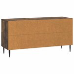vidaXL Meuble TV Chêne fumé 102 x 34 5 x 50 cm Bois d'ingénierie