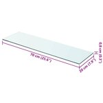 vidaXL Panneaux d'étagère 2 Pièces Verre Transparent 70 x 20 cm