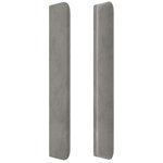 vidaXL Tête de lit avec oreilles Gris clair 183x16x118/128 cm Velours
