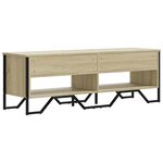 vidaXL Meuble TV chêne sonoma 122x34x41 cm bois d'ingénierie