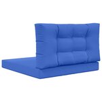 vidaXL Coussin de canapé d'extérieur 2 Pièces Bleu royal Polyester
