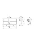 THIRARD - Cylindre double entrée Transit 1  35x45mm  nickelé  5 clés
