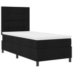 vidaXL Lit ressort avec matelas noir 90x200 cm