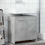 vidaXL Armoire lavabo de salle de bain gris béton 60x33x60 cm