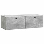vidaXL Meuble TV mural 98 x 41 x 30 cm Gris béton Bois d'ingénierie