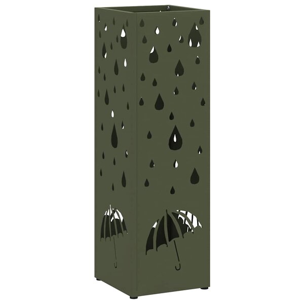 vidaXL Porte-parapluie Olive 15 5 x 15 5 x 49 cm Métal