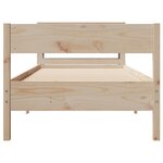 vidaXL Cadre de lit sans matelas 75x190 cm bois de pin massif