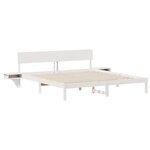vidaXL Cadre de lit avec tête de lit Blanc 180 x 200 cm Pin massif