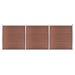 vidaXL Clôture de jardin WPC 526x186 cm Marron