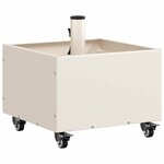 vidaXL Base de parasol avec jardinière Blanc 45 x 45 x 45 cm Acier