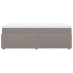 vidaXL Sommier à lattes de lit avec matelas Taupe 90x200 cm Tissu