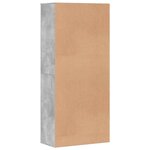 vidaXL Armoire à chaussures Gris béton 80x39x178 cm Bois d'ingénierie