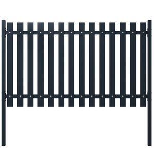vidaXL Panneau de clôture Anthracite 174 5x75cm Acier enduit de poudre
