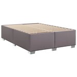 vidaXL Sommier à lattes de lit avec matelas Gris 160x200 cm Similicuir