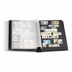 Classeur design Croco 64 pages noires pour timbres. Couleur - Vert