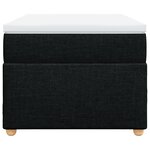vidaXL Sommier à lattes de lit avec matelas Noir 100x200 cm Tissu