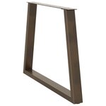 vidaXL Pieds de table à manger en forme de V  3 pièces  acier naturel  100 x (72-73 3) cm