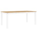 vidaXL Ensemble à manger Panama 7 Pièces blanc bois de pin massif