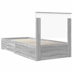 vidaXL Cadre de lit Gris Sonoma 90 x 190 cm Bois d'ingénierie