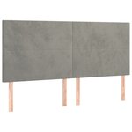 vidaXL Sommier à lattes de lit et matelas Gris clair 200x200cm Velours
