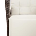 vidaXL Ensemble à manger de jardin et coussins 9 Pièces marron poly rotin