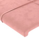 vidaXL Tête de lit avec oreilles Rose 147x16x78/88 cm Velours