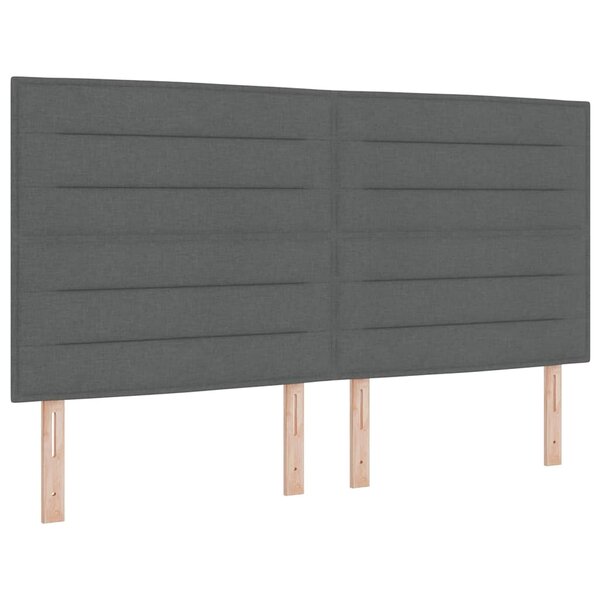 vidaXL Tête de lit Gris foncé 180 cm tissu